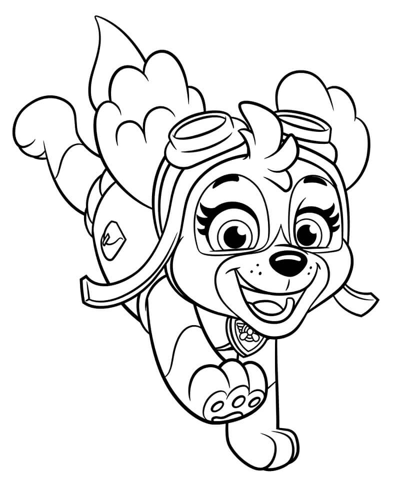 Funny Paw Patrol Skye Coloring Page - Free Printable Coloring Pages for Kids