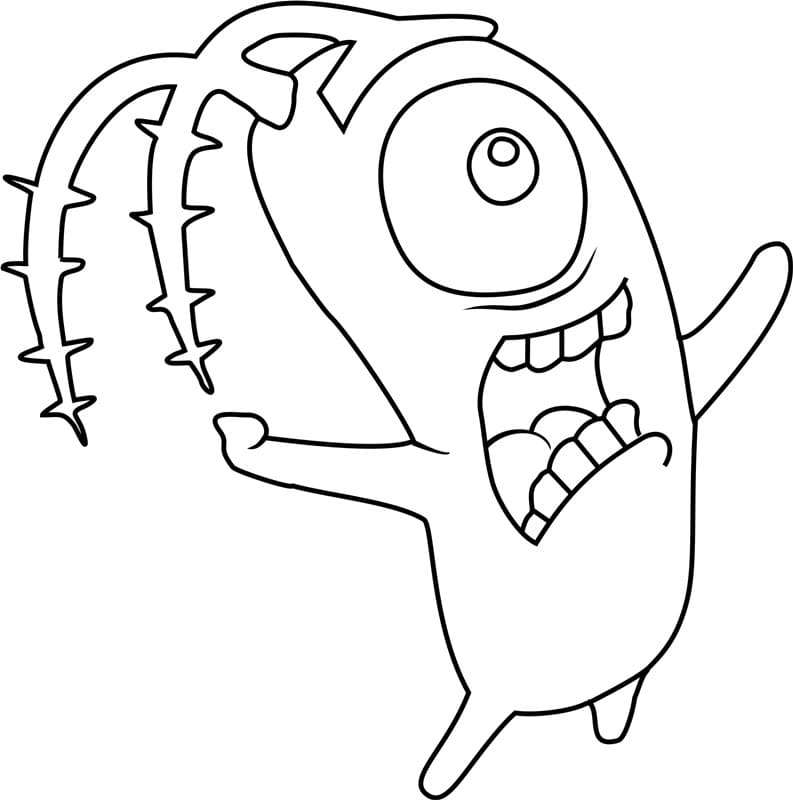 Strong Plankton Coloring Page - Free Printable Coloring Pages for Kids