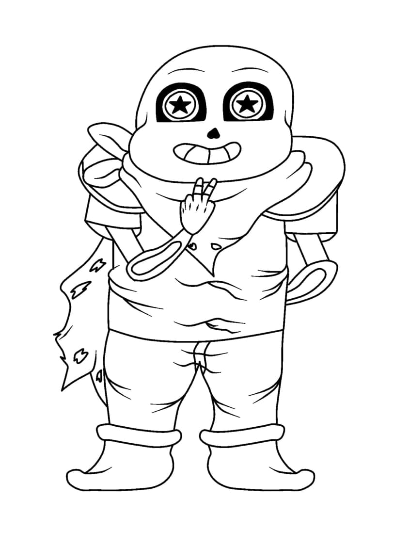 Funny Sans Coloring Page - Free Printable Coloring Pages for Kids