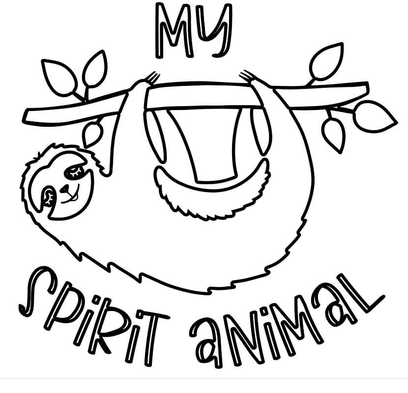 Funny Sloth Coloring Page - Free Printable Coloring Pages for Kids