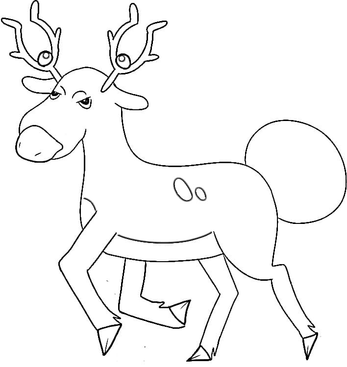 coloring pages stantler pokemon