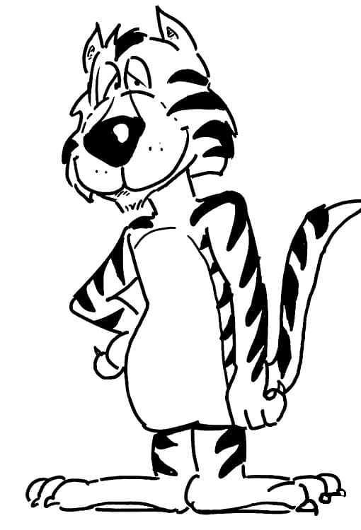 Funny Tiger Standing