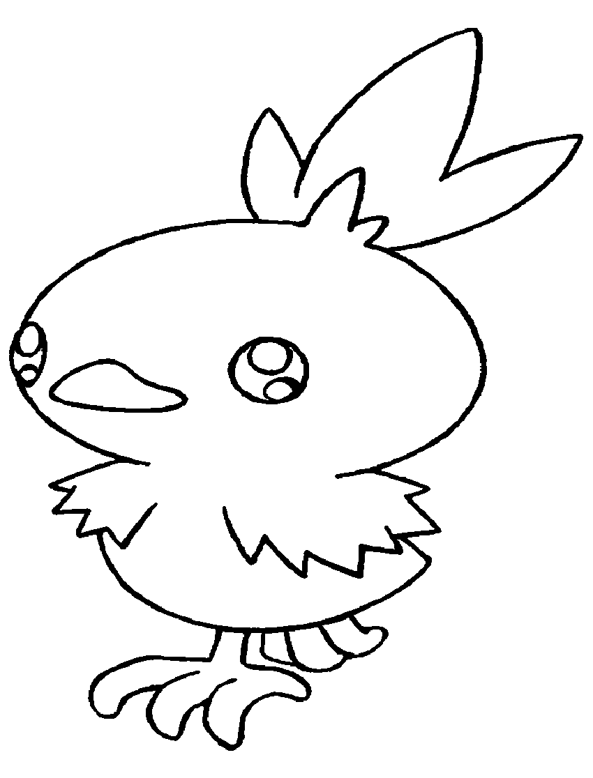 Happy Torchic Pokemon Coloring Page - Free Printable Coloring Pages for