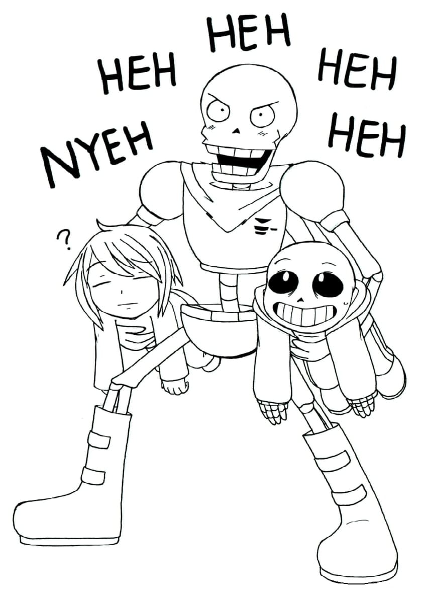 Funny Undertale Coloring Page   Free Printable Coloring Pages for Kids