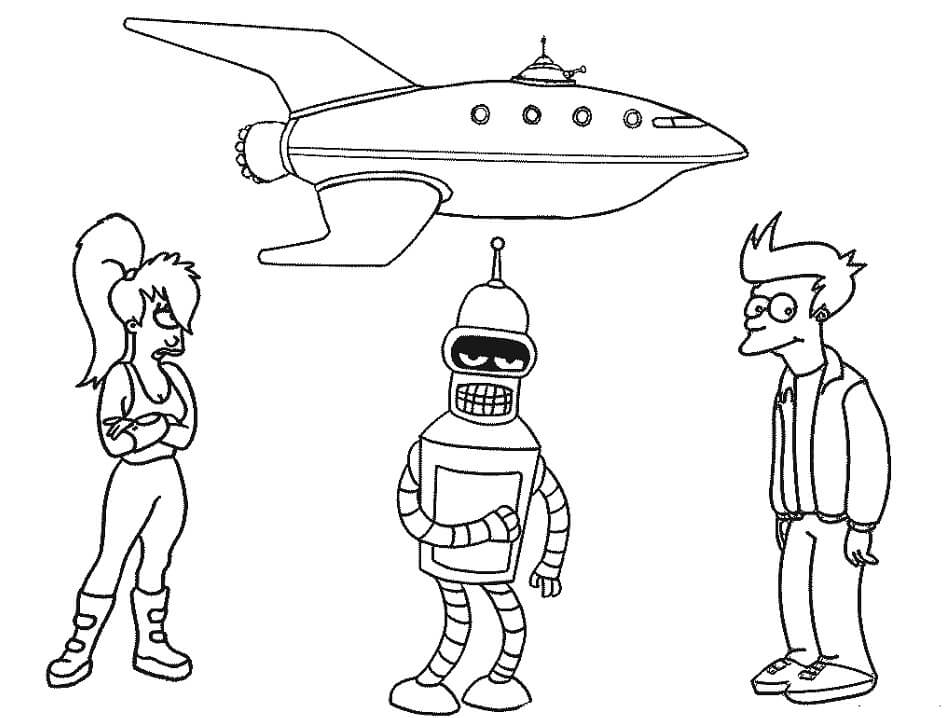 Futurama Coloring Pages. 