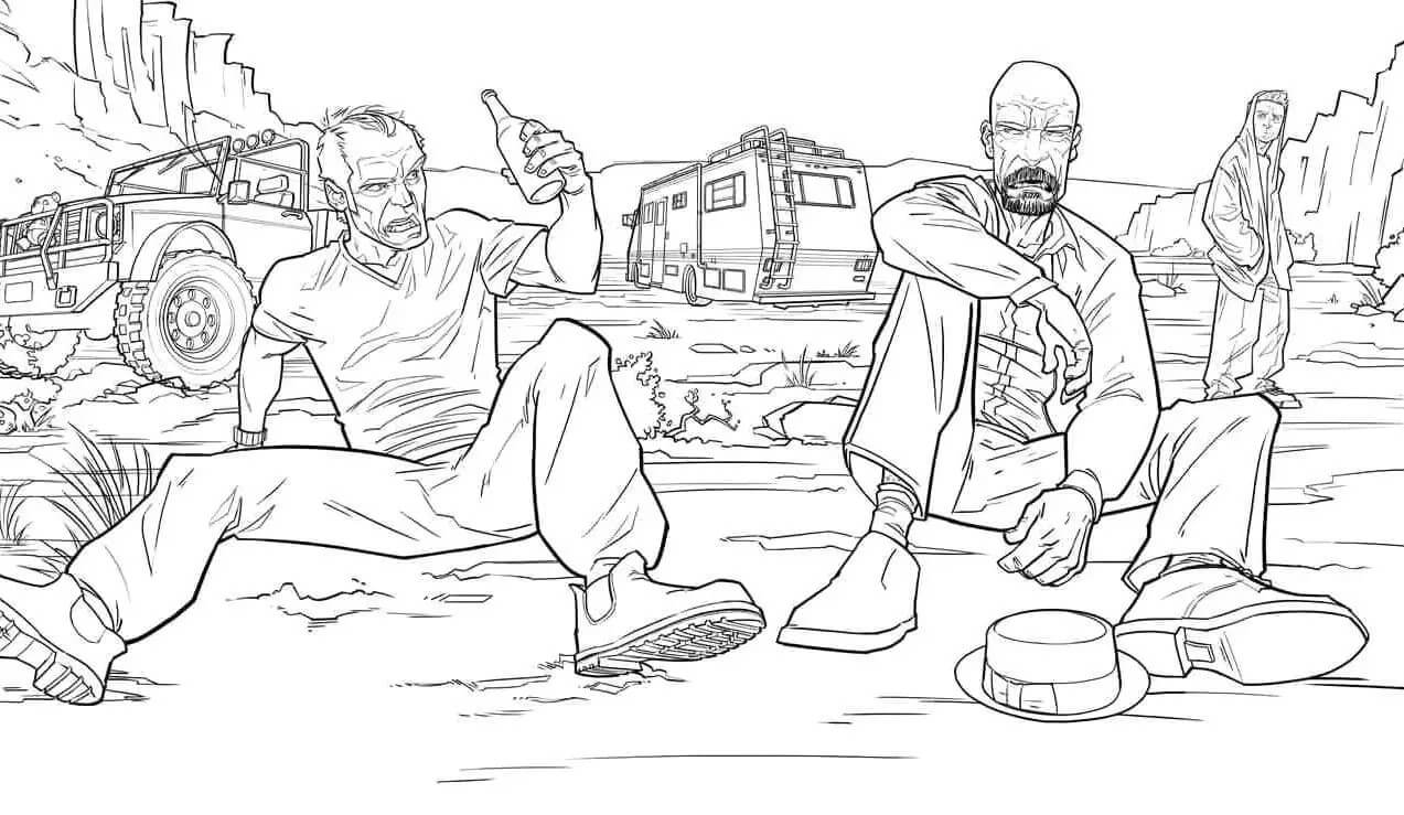 GTA 5 Coloring Page - Free Printable Coloring Pages for Kids