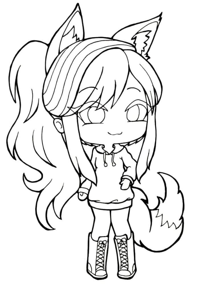 62 Cute Wolf Girl Coloring Pages  Best Free