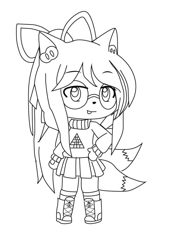 Aesthetic Gacha Life Coloring Pages Coloring Pages To Print Coloring 
