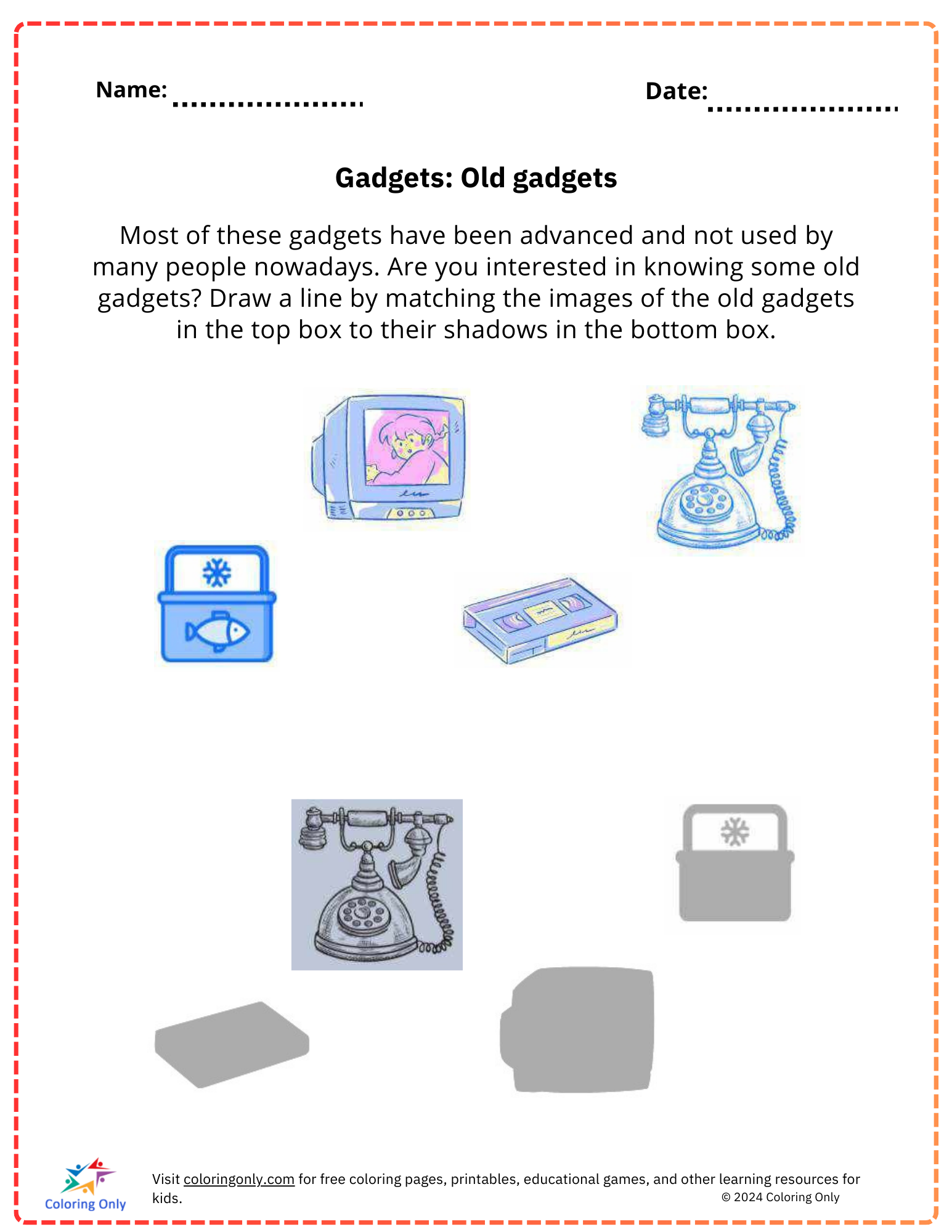 Gadgets: Old gadgets free Printable Worksheet