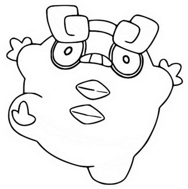 darumaka coloring page in black and white pokemon