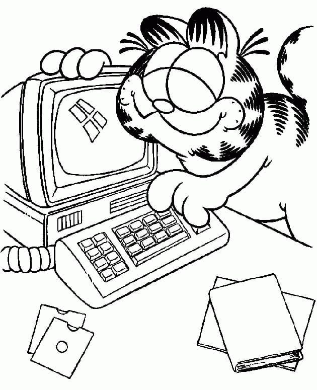 Garfield with Computer