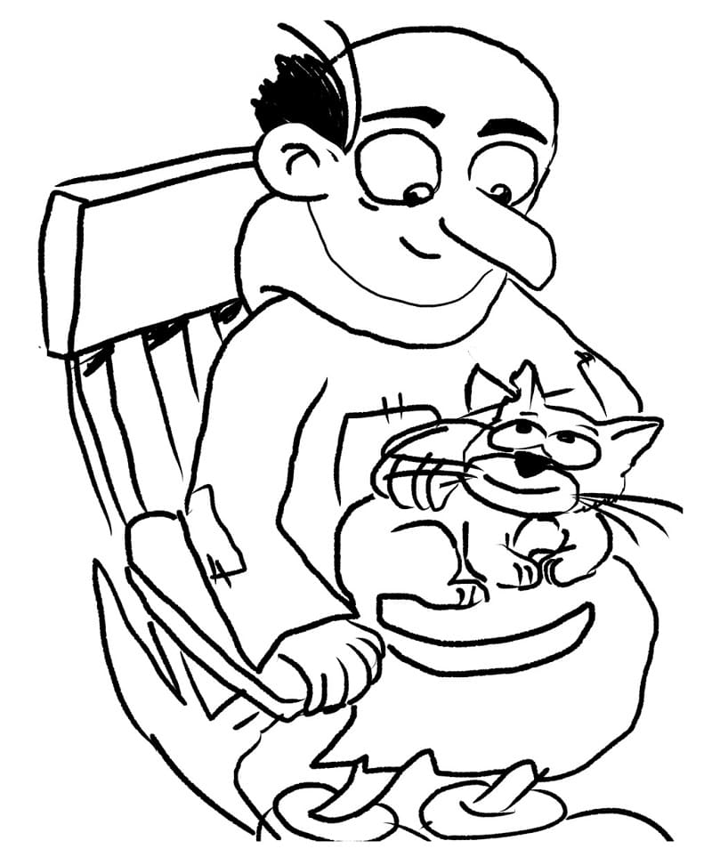 Gargamel with His Cat
