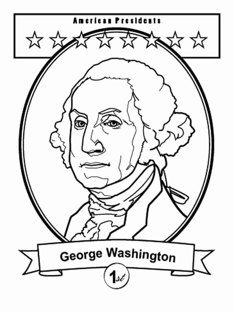 george washington quarter coloring page