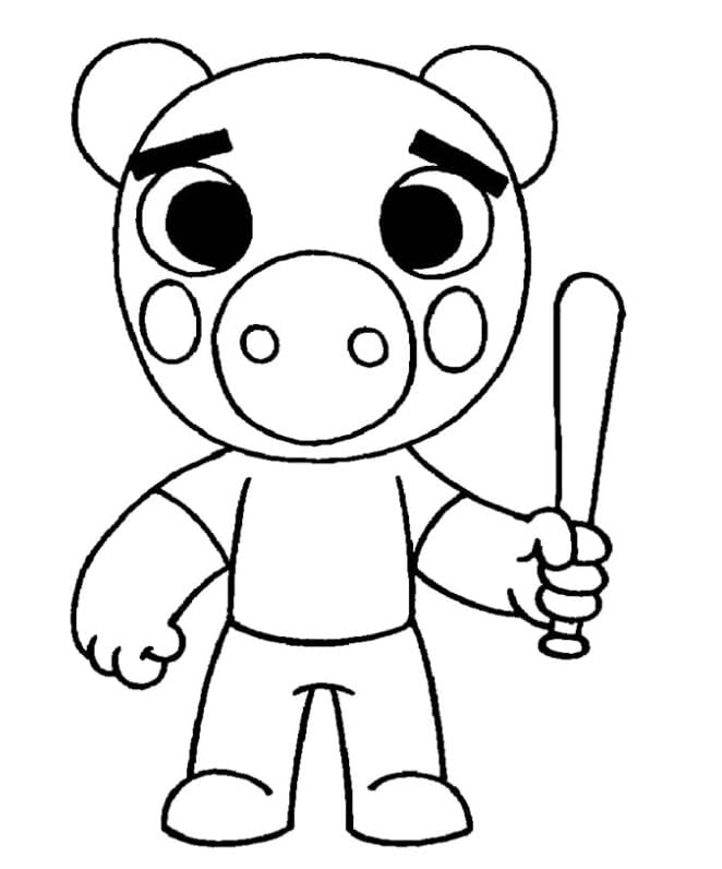 Archie Piggy Roblox para colorir