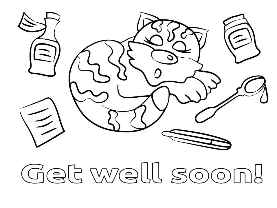 get well soon puppy coloring pages