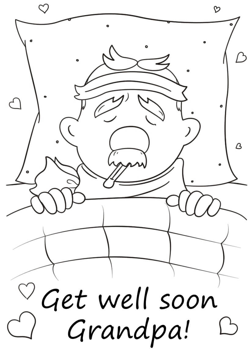 Get Well Soon Grandpa Coloring Page   Free Printable Coloring ...
