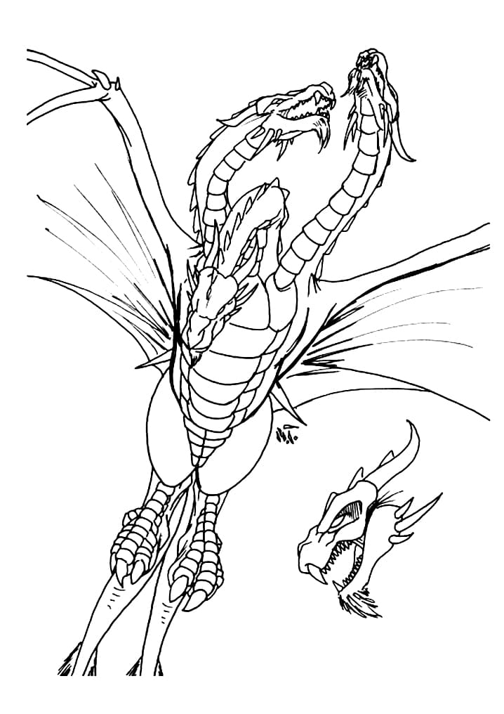 King Ghidorah Coloring Page - Free Printable Coloring Pages For Kids C67