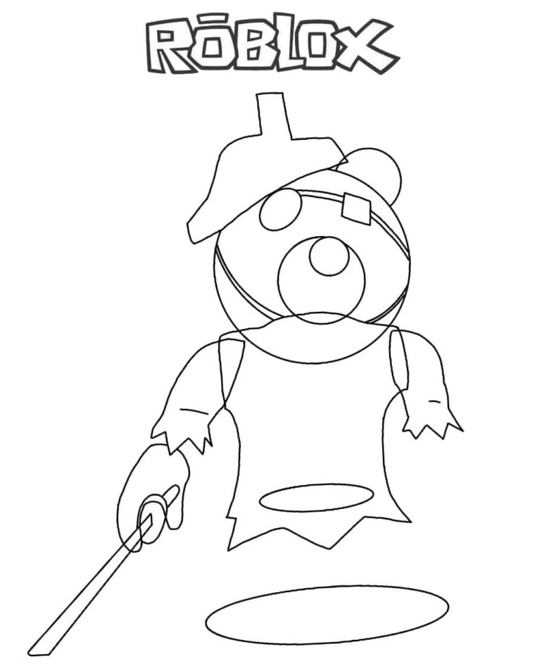 Ghosty Piggy Roblox Coloring Page - Free Printable Coloring Pages for Kids