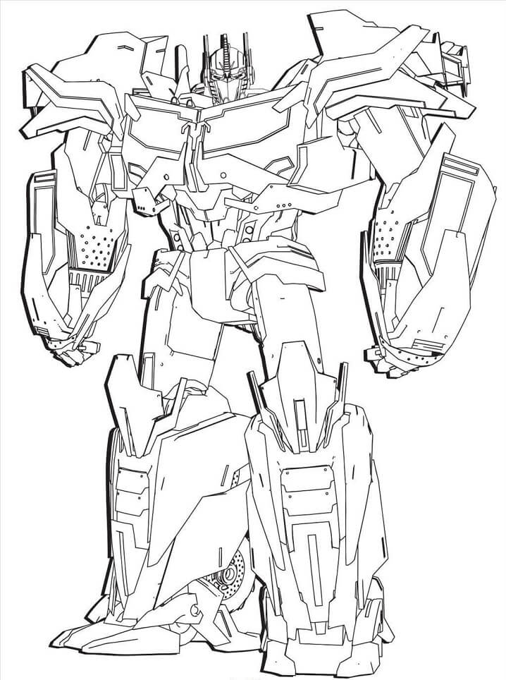 Giant Optimus Prime Coloring Page - Free Printable Coloring Pages for Kids