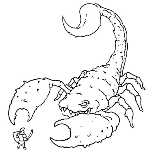 Giant Scorpion Coloring Page - Free Printable Coloring Pages for Kids