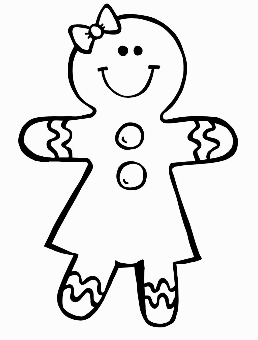 FREE Gingerbread Girl Coloring Pages – The Art Kit