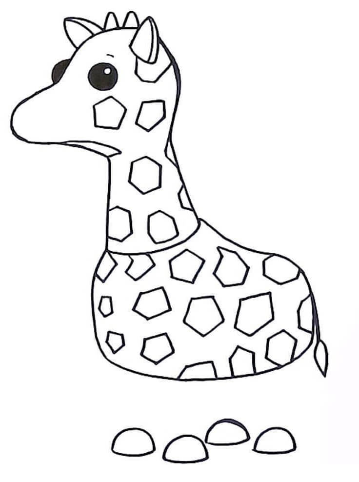 Giraffe Adopt Me Coloring Page - Free Printable Coloring ...