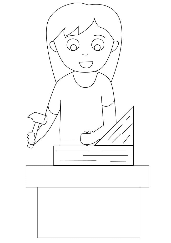 Carpenter Coloring Pages - Free Printable Coloring Pages for Kids