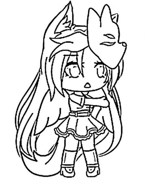 gacha life coloring pages cute