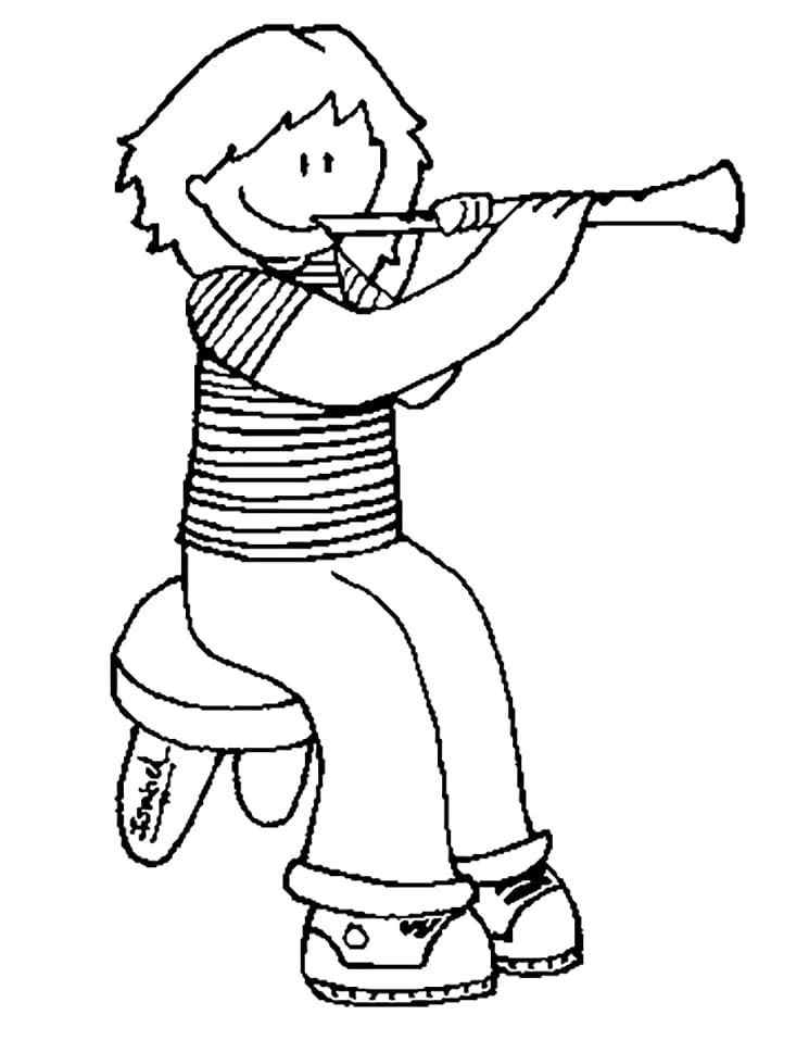 Girl Playing Clarinet