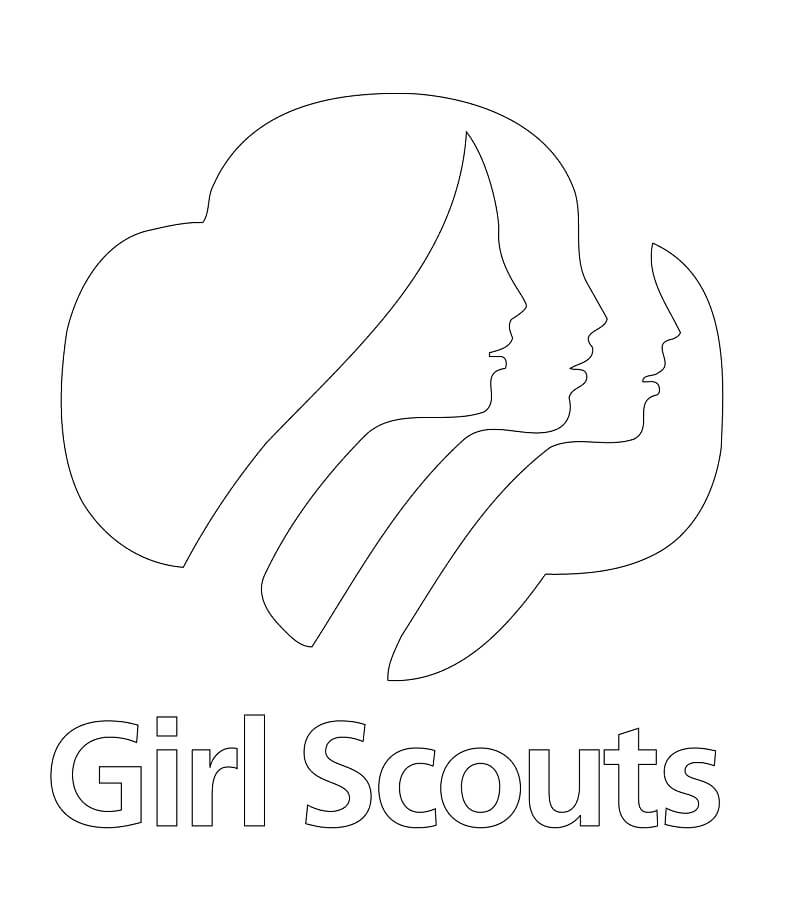 girl scouts logo coloring page  free printable coloring