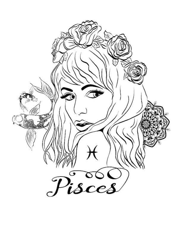 Girl with Pisces Tattoo