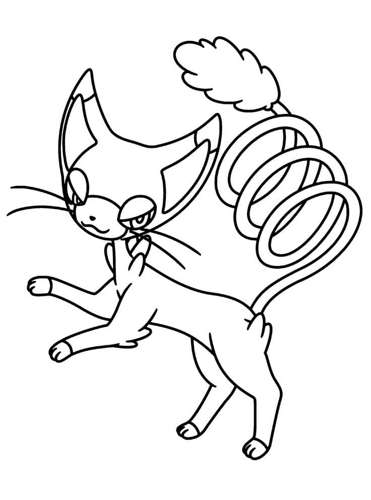 Glameow Coloring Pages - Free Printable Coloring Pages for Kids