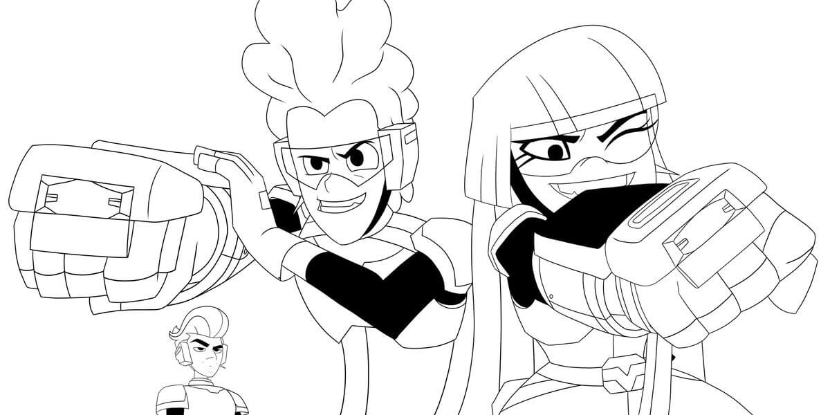 Glitch Techs Characters Coloring Page - Free Printable Coloring Pages