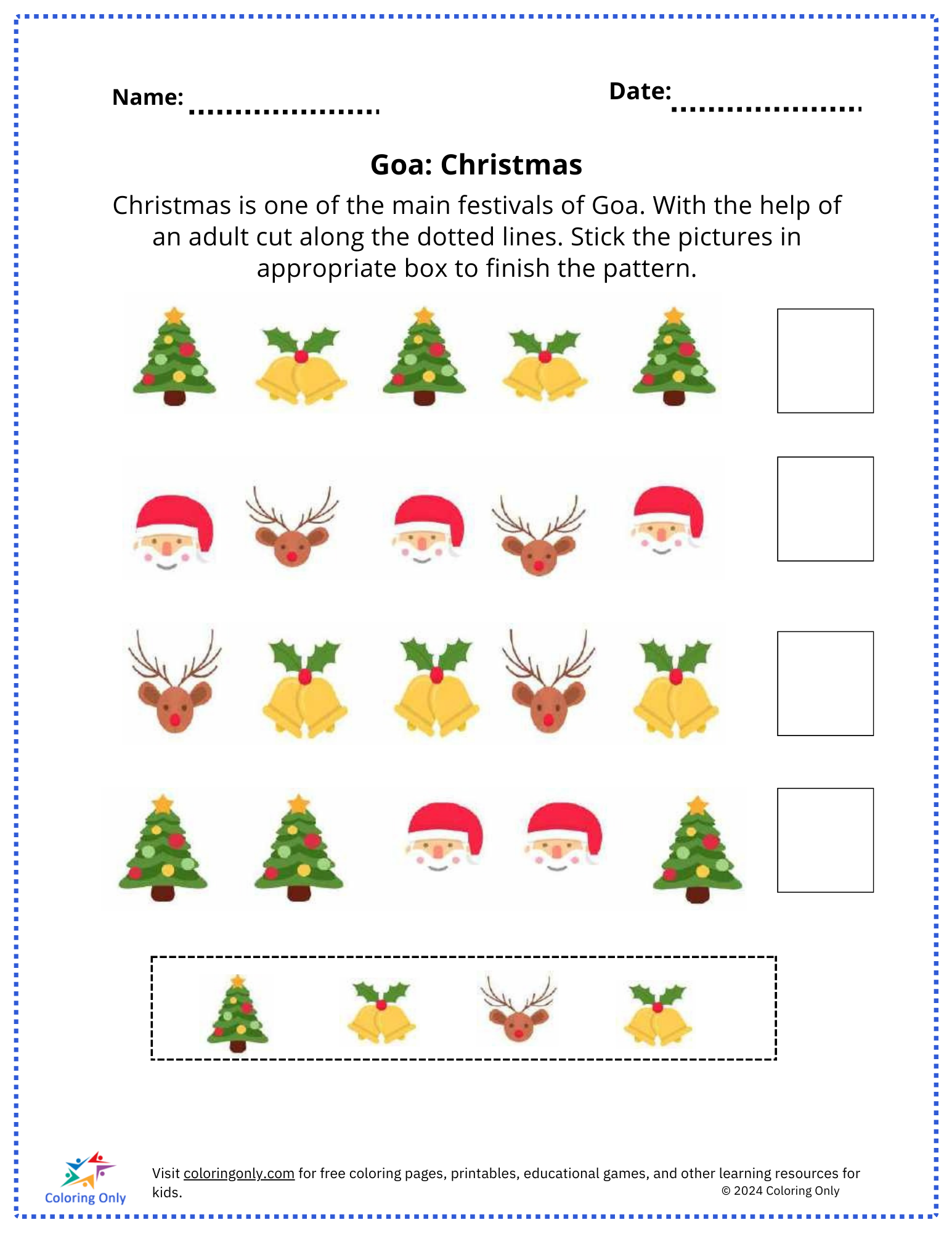 Goa: Christmas Free Printable Worksheet