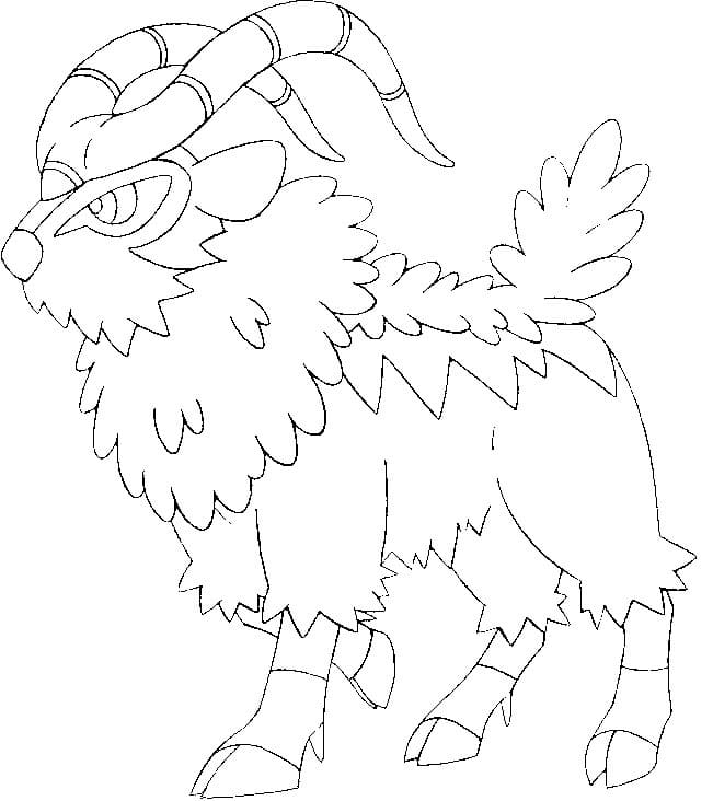 gogoat coloring page high quality pokemon