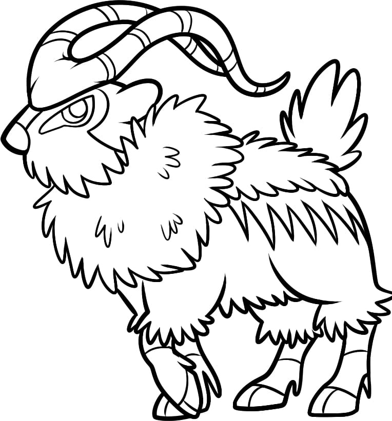 printable gogoat coloring pages pokemon