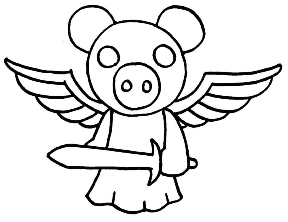 Clowny Piggy Roblox Coloring Page - Free Printable Coloring Pages