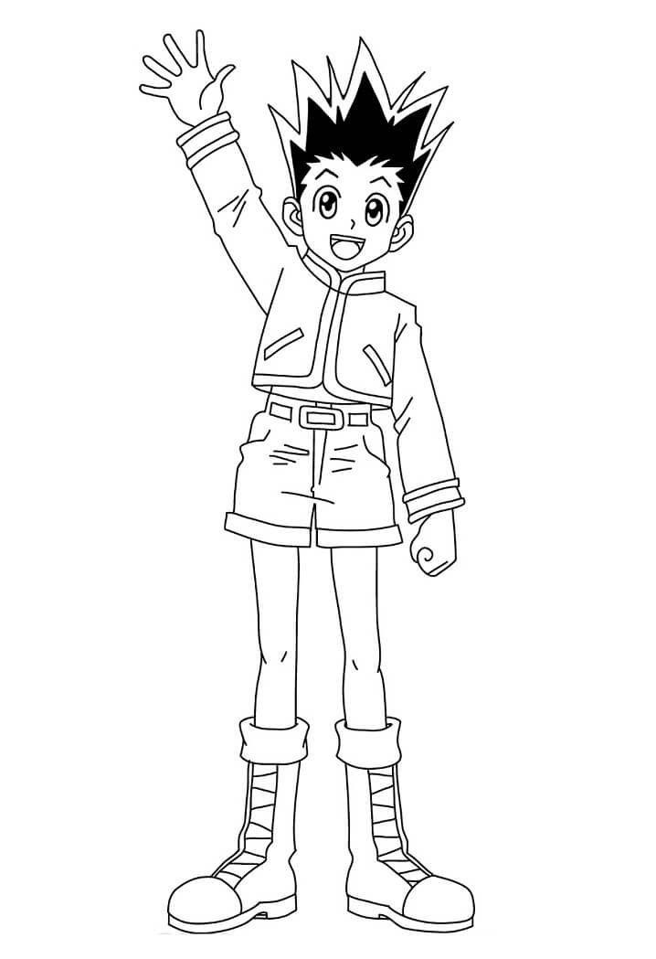 Gon from Hunter x Hunter Coloring Page - Free Printable Coloring Pages