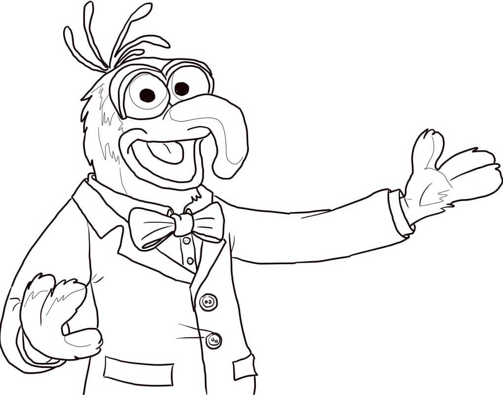Gonzo from The Muppets Coloring Page - Free Printable Coloring Pages for  Kids