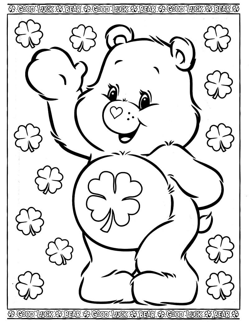 Good Luck Bear Coloring Page   Free Printable Coloring Pages for Kids