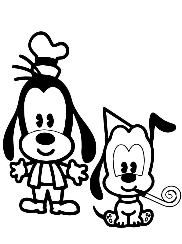 Goofy and Pluto Disney Cuties