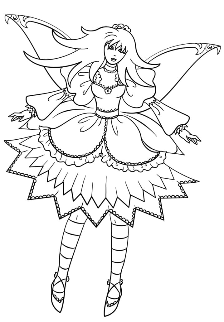 gothic fairy coloring pages