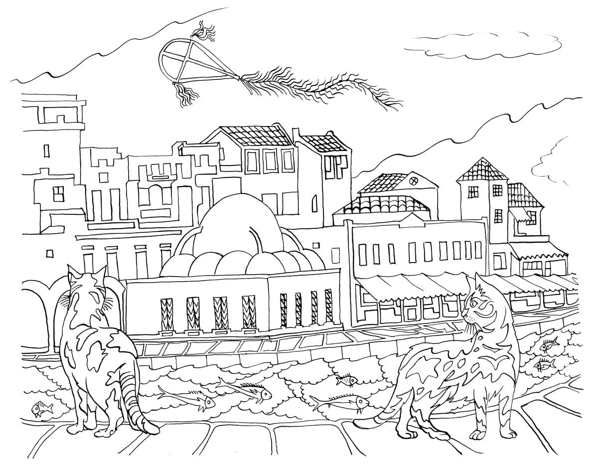 Greece 1 Coloring Page - Free Printable Coloring Pages for Kids