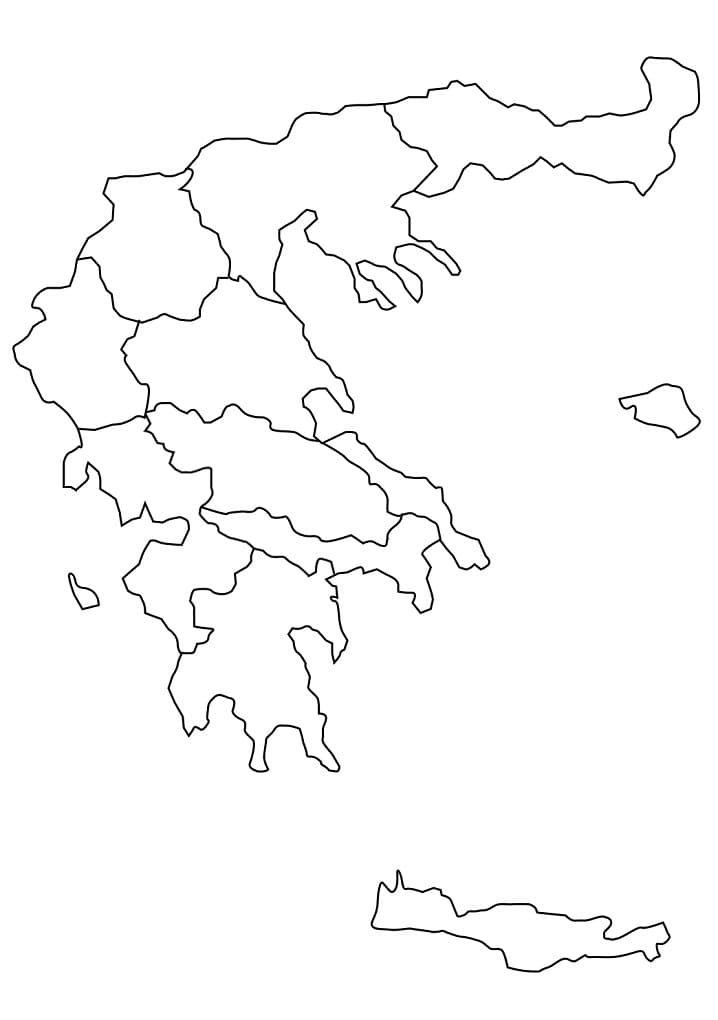 Greeces Map Coloring Page Images