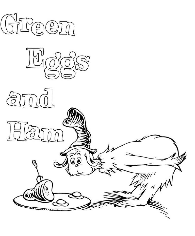 Green Eggs and Ham 7 Coloring Page - Free Printable Coloring Pages for Kids