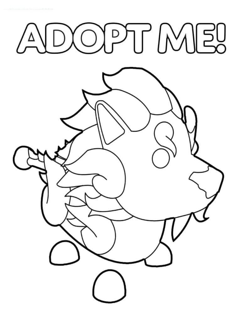 Guardian Lion Adopt Me Coloring Page   Free Printable Coloring ...