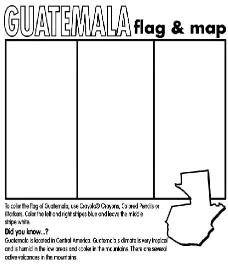 Guatemala Flag and Map