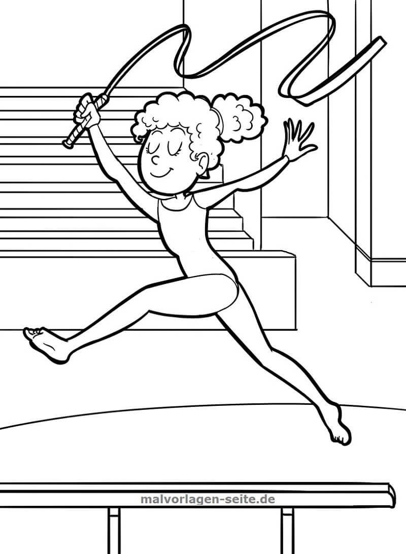 Gymnastics Coloring Page   Free Printable Coloring Pages for Kids