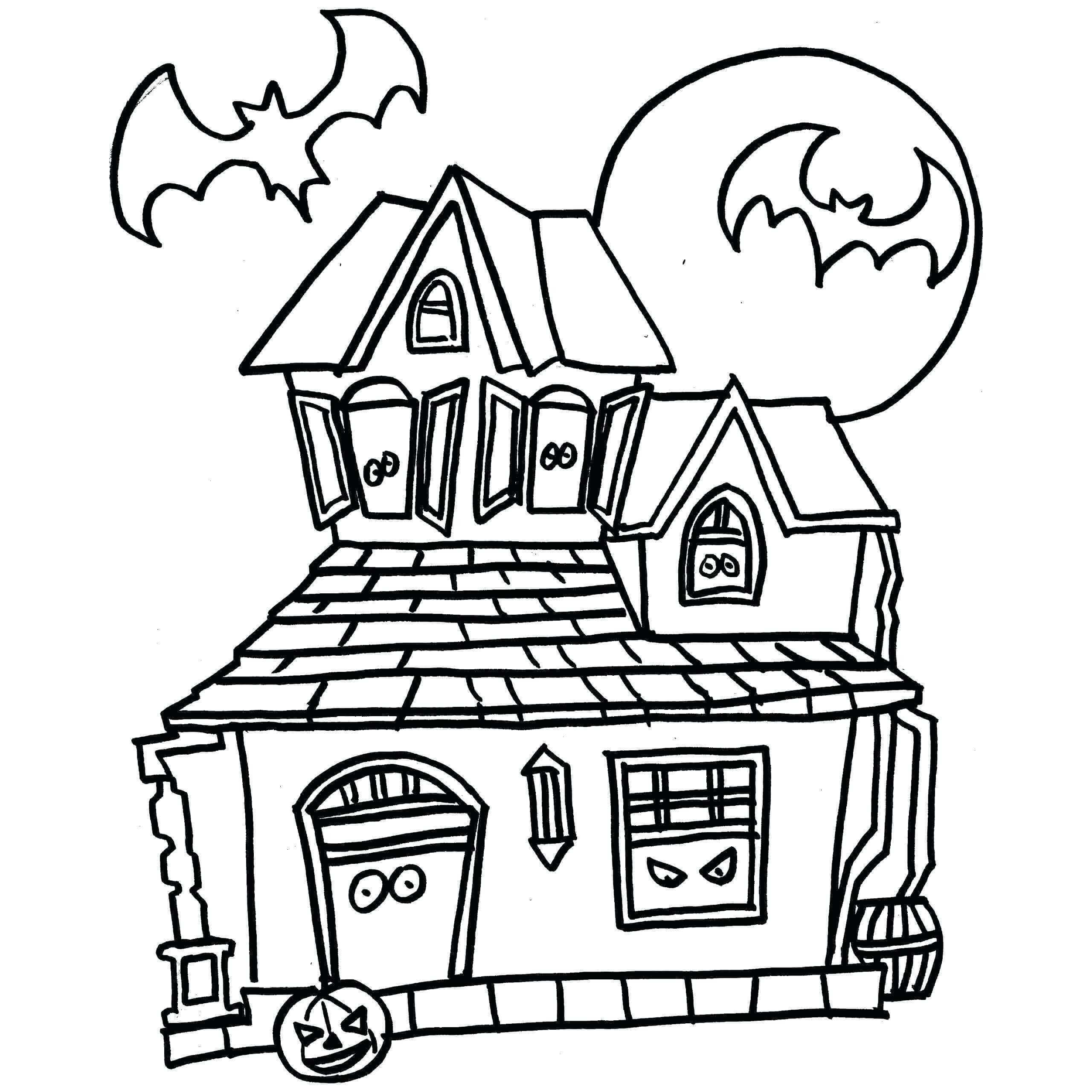 27+ Free Printable Haunted House Coloring Page Pictures