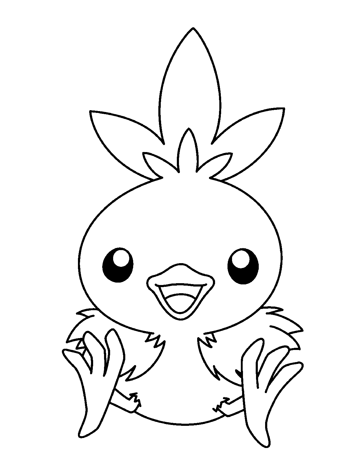 Pokemon Torchic Coloring Page - Free Printable Coloring Pages for Kids